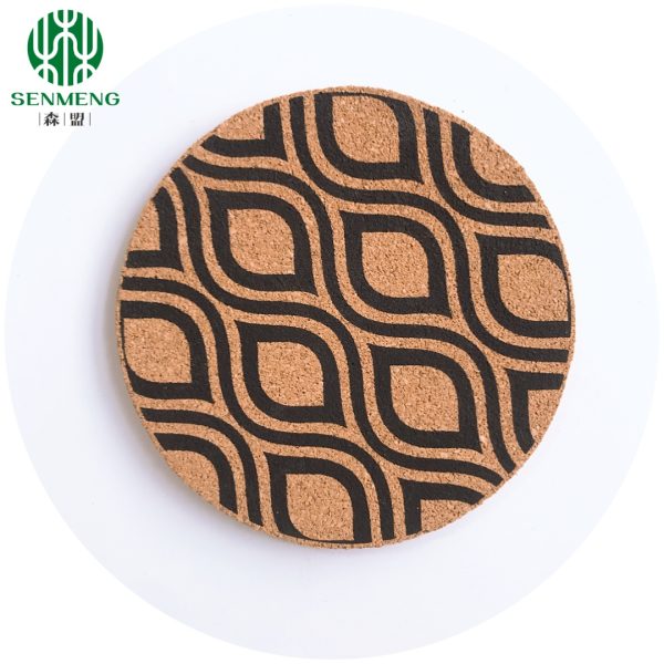 Cork Coasters For Drinks, Reusable Cup Mat Round Cork Coasters Set for Home, Office, Bar, Restaurant - 图片 3
