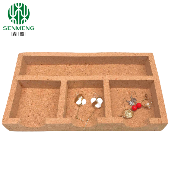 Cork Desk Tray Set Storage Cork Accessory Tray for Storage Box Storing Jewelry - 图片 2