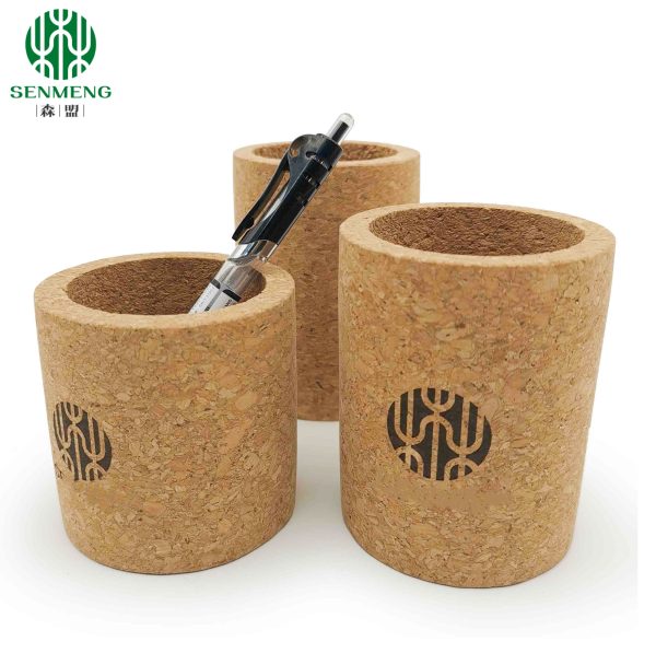 Height 10cm Eco Cork Pen Holder Lightweight Desk Organizer Cylindrical - 图片 5