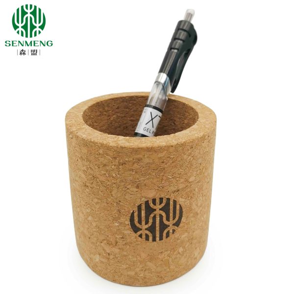 Height 10cm Eco Cork Pen Holder Lightweight Desk Organizer Cylindrical - 图片 4