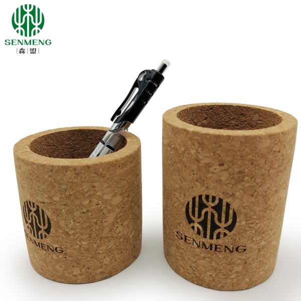 Height 10cm Eco Cork Pen Holder Lightweight Desk Organizer Cylindrical - 图片 2
