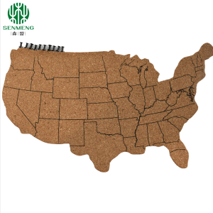 USA Map Cork Board With 10 Push Pins Travel Map Cork Bulletin Board