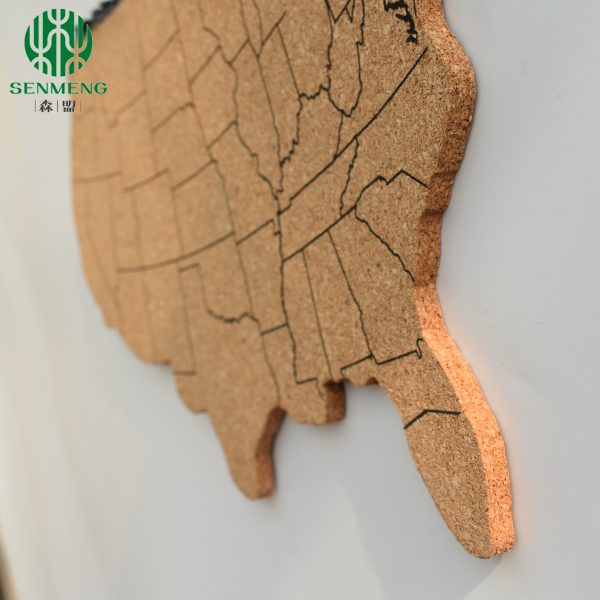 USA Map Cork Board With 10 Push Pins Travel Map Cork Bulletin Board - 图片 5