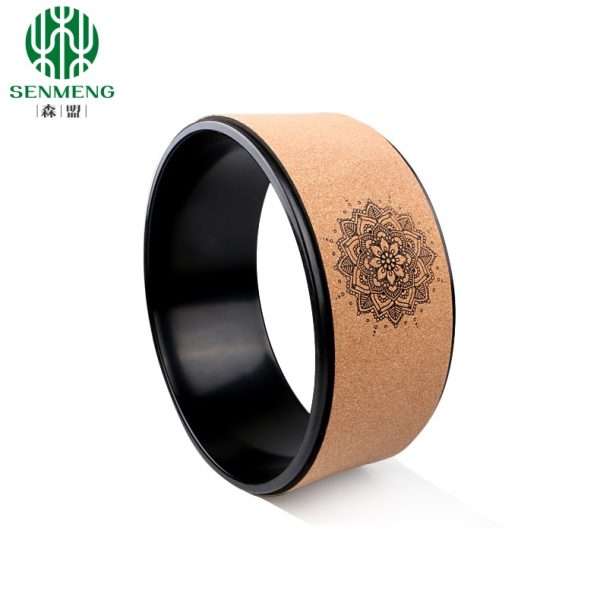 Yoga Cork Wheel for Stretching & Flexibility to Help Back Aches & Tension, Deep Tissue Muscle Massage. Back Cork Roller - 图片 4