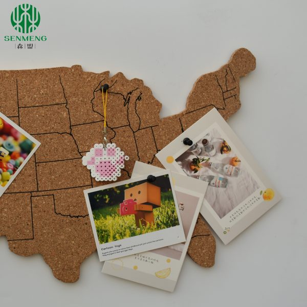 USA Map Cork Board With 10 Push Pins Travel Map Cork Bulletin Board - 图片 6