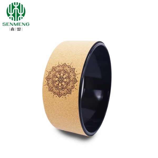 Yoga Cork Wheel for Stretching & Flexibility to Help Back Aches & Tension, Deep Tissue Muscle Massage. Back Cork Roller - 图片 3