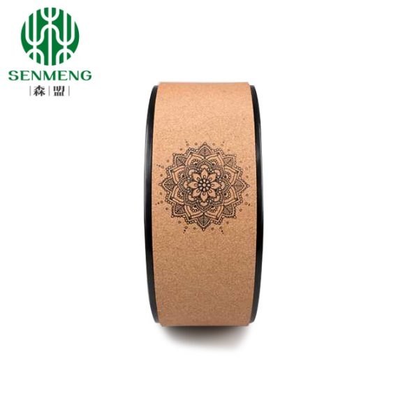 Yoga Cork Wheel for Stretching & Flexibility to Help Back Aches & Tension, Deep Tissue Muscle Massage. Back Cork Roller - 图片 2