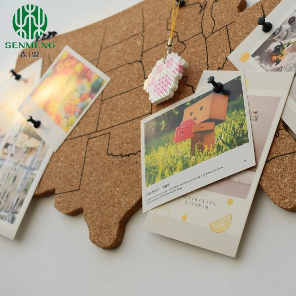 USA Map Cork Board With 10 Push Pins Travel Map Cork Bulletin Board - 图片 7