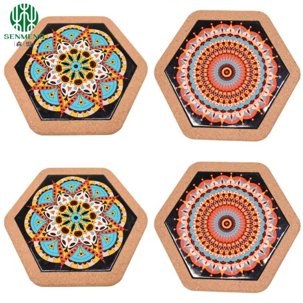 Cork Trivet, 4 Pack High Density Thick Cork Trivets for Hot Dishes, 8 Inch Heat Resistant Large Coaster for Kitchen, Hot Pads for Table & Countertop - 图片 6