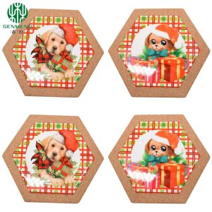 Cork Trivet, 4 Pack High Density Thick Cork Trivets for Hot Dishes, 8 Inch Heat Resistant Large Coaster for Kitchen, Hot Pads for Table & Countertop