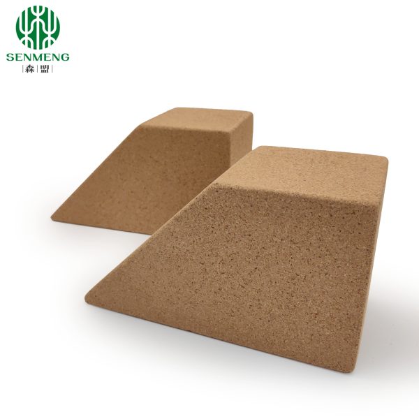 Trapezoid Cork Yoga Brick Blocks Eco Deepen Calf Wrist Support Practice - 图片 5