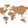 OEM Self Stick Adhesive Cork Board Push Pin Travel World Map Board