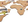OEM Self Stick Adhesive Cork Board Push Pin Travel World Map Board - 图片 7