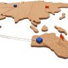 OEM Self Stick Adhesive Cork Board Push Pin Travel World Map Board - 图片 6