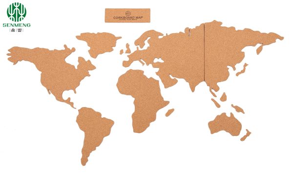 OEM Self Stick Adhesive Cork Board Push Pin Travel World Map Board - 图片 5