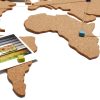 OEM Self Stick Adhesive Cork Board Push Pin Travel World Map Board - 图片 4