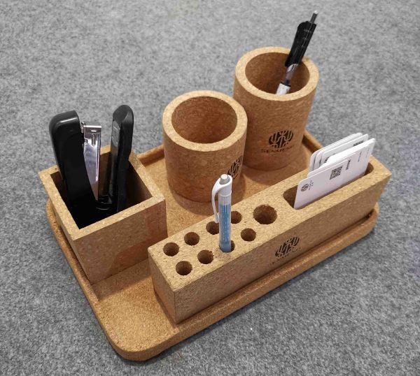 Cork Desk Organizer Eco-Friendly Customized Storage Box Office School - 图片 5