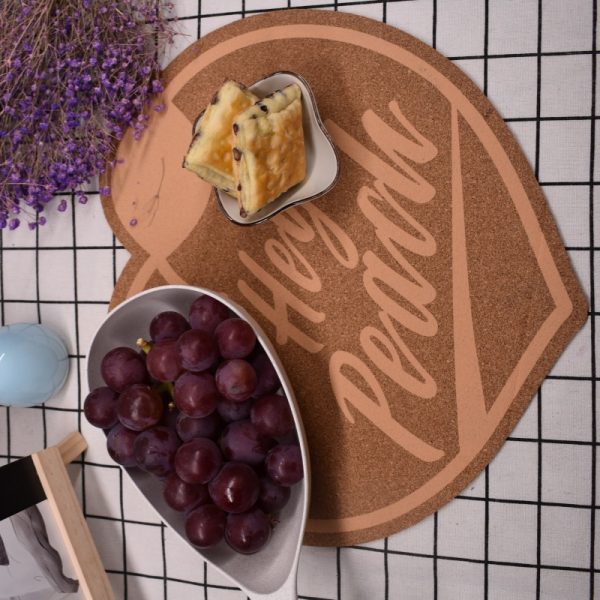 Customized Shape Printed Cork Placemats For Dishes Use  Table Protectant - 图片 2