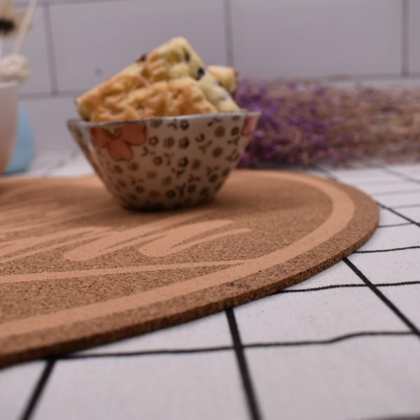 Customized Shape Printed Cork Placemats For Dishes Use  Table Protectant - 图片 4