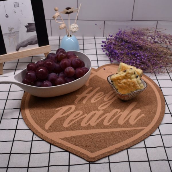 Customized Shape Printed Cork Placemats For Dishes Use  Table Protectant - 图片 5