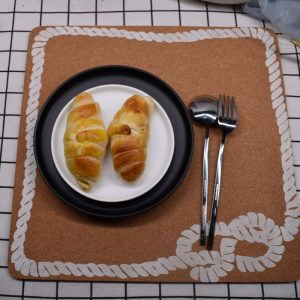 High Density Thick Printed  Cork Placemats for Hot Dishes Customized Size