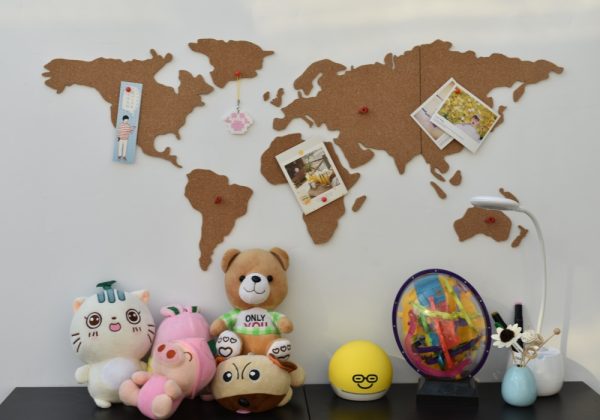 Cork World Map Wall Board Sustainable, Decorative, and Functional Premium Quality