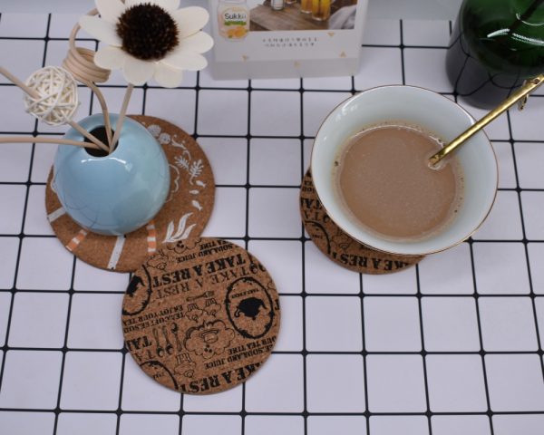 Custom Logo Cork Coasters – Round, Eco-Friendly, Heat Resistant Cup Mats for Drinks - 图片 7