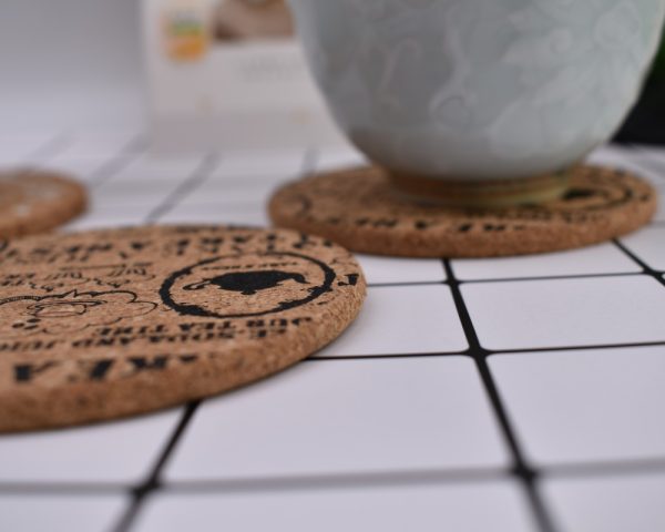 Custom Logo Cork Coasters – Round, Eco-Friendly, Heat Resistant Cup Mats for Drinks - 图片 5