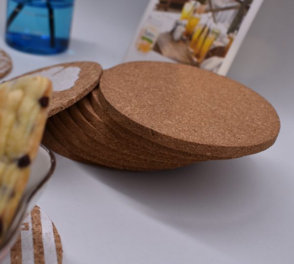Eco-Friendly Cork Drink Coasters  Heat-Resistant Absorbent & Durable