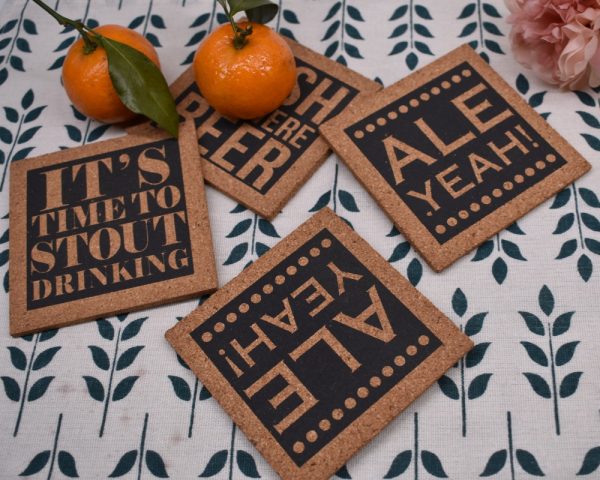 Natural Cork Drink Coasters – Absorbent,Printed, Custom Size Square Shape Cork Coasters - 图片 7
