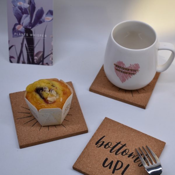 Natural Cork Drink Coasters – Absorbent,Printed, Custom Size Square Shape Cork Coasters - 图片 5