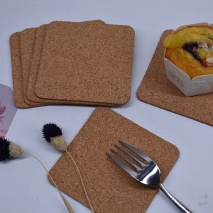 Natural Cork Drink Coasters – Absorbent,Printed, Custom Size Square Shape Cork Coasters