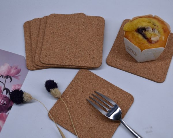 Natural Cork Drink Coasters – Absorbent,Printed, Custom Size Square Shape Cork Coasters