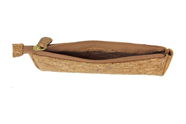 Cork Pencil Case With Flower Hollow-carved Pattern Stationery Pen Pouch - 图片 3