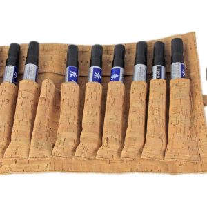 Cork Wrap Case For Pencil Makeup Brushes Roll Up Stationery Storage
