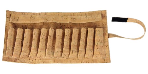 Cork Wrap Case For Pencil Makeup Brushes Roll Up Stationery Storage - 图片 5