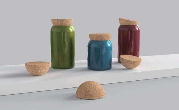 Semi-Circular Cork Lid For Ceramic Jars Good Sealing Food Grade