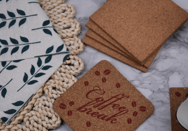 Cork Placemats 17inchx 7inch Heat Resistant Non Slip Cork Place Mats Rustic Mats for Dining Table - 图片 7