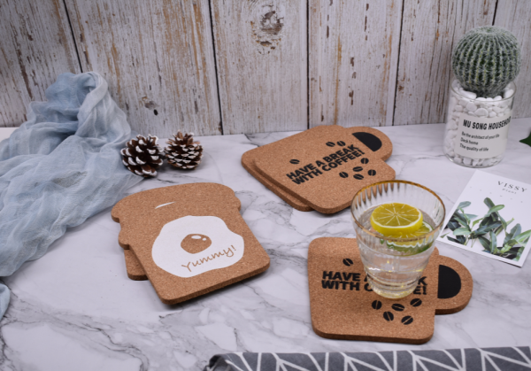 Heat Resistant Cork Placemats Waterproof, Heat Proof Table Protector, Non-Slip Natural Hard Placemats