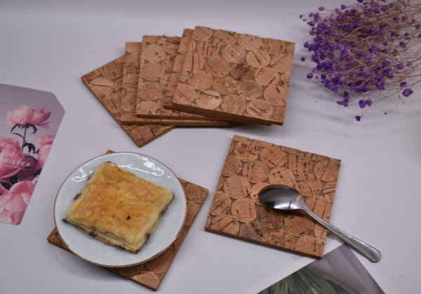 Natural Cork With Cork Fabric Material On the Top For Home Use With Heat Resistance - 图片 2