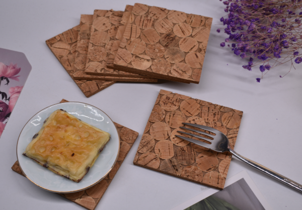 Natural Cork With Cork Fabric Material On the Top For Home Use With Heat Resistance - 图片 3