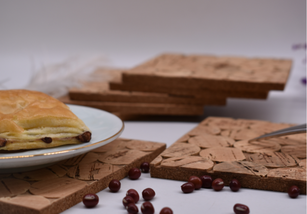 Natural Cork With Cork Fabric Material On the Top For Home Use With Heat Resistance - 图片 6