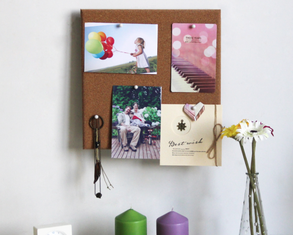 Office Bulliten Board for Walls, Push Pin Board for Walls, 12 x 12 Inch Cork Board