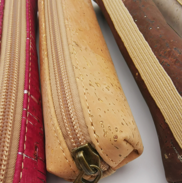Cute Pencil Case Pouch, Cork Fabric Design, Multipurpose Cork Pencil,Pen Pouch - 图片 2