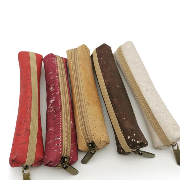 Cute Pencil Case Pouch, Cork Fabric Design, Multipurpose Cork Pencil,Pen Pouch