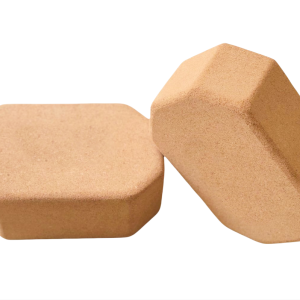 Cork Yoga Block, Solid Natural Cork Exercise Brick to Support and Improve Poses and Flexibility, Pack of 2