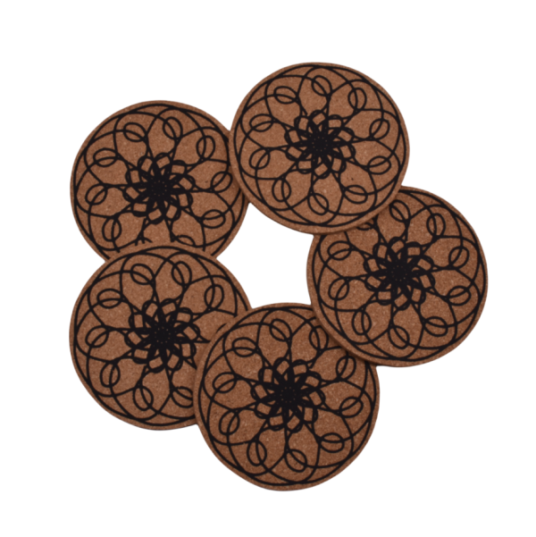 Cork Coasters for Drinks Round 4 inch Drink Coaster Thick Absorbent Heat-Resistant Used for Cold Hot Beverages Glasses Mugs Cups Plants Apartment Decor Bar Table - 图片 5