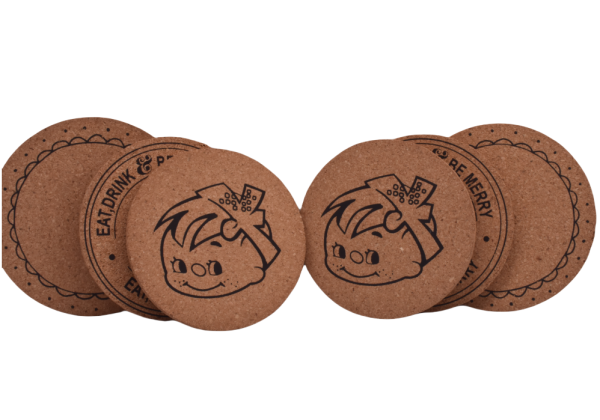 Customized Cork Coasters For Drinks, Reusable Cup Mat Round Cork Coasters Set for Home, Office, Bar, Restaurant - 图片 3