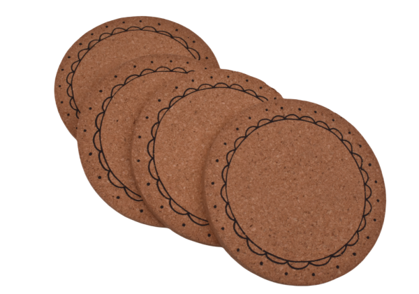 Customized Cork Coasters For Drinks, Reusable Cup Mat Round Cork Coasters Set for Home, Office, Bar, Restaurant - 图片 2