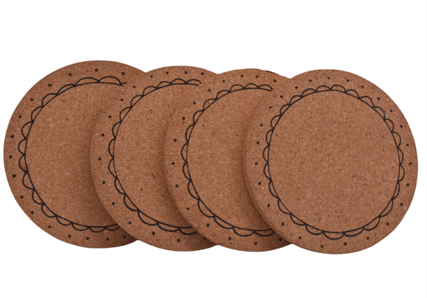 Customized Cork Coasters For Drinks, Reusable Cup Mat Round Cork Coasters Set for Home, Office, Bar, Restaurant - 图片 5